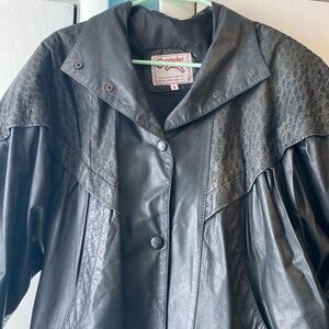 Genuine black Leather Woman’s jacket size small